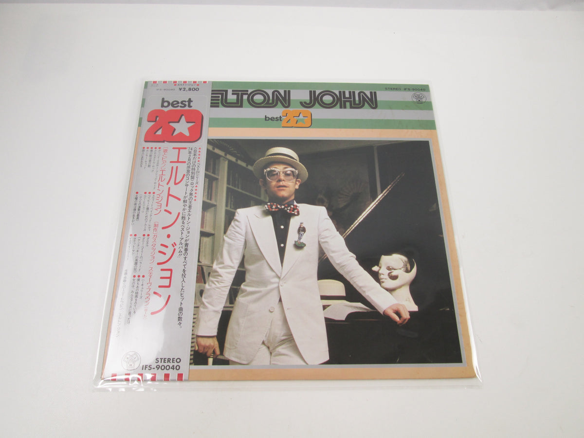 ELTON JOHN BEST 20 DJM IFS-90040 with OBI Japan LP Vinyl