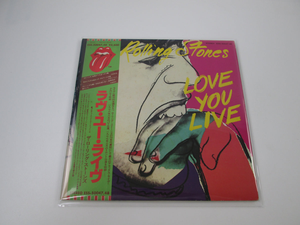 ROLLING STONES LOVE YOU LIVE ROLLING STONES ESS-50047,8 with OBI Japan LP Vinyl