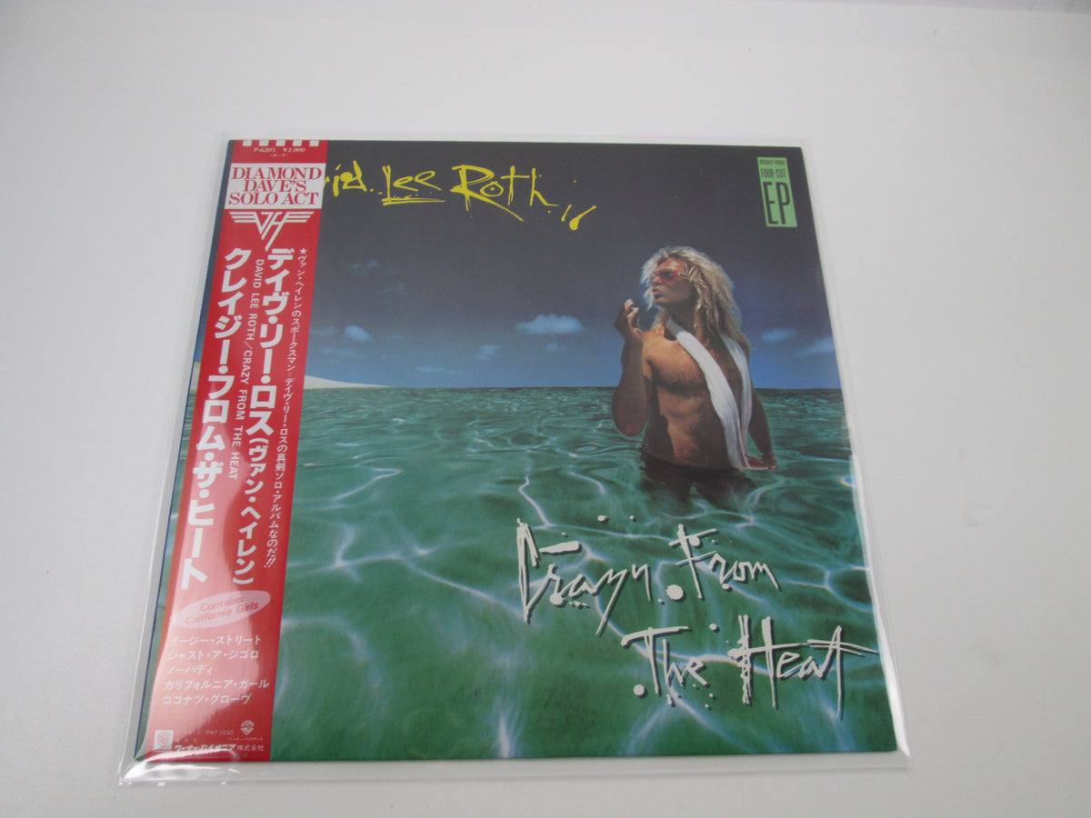 DAVID LEE ROTH CRAZY FROM THE HEAT WARNER P-6205 with OBI Japan LP Vinyl