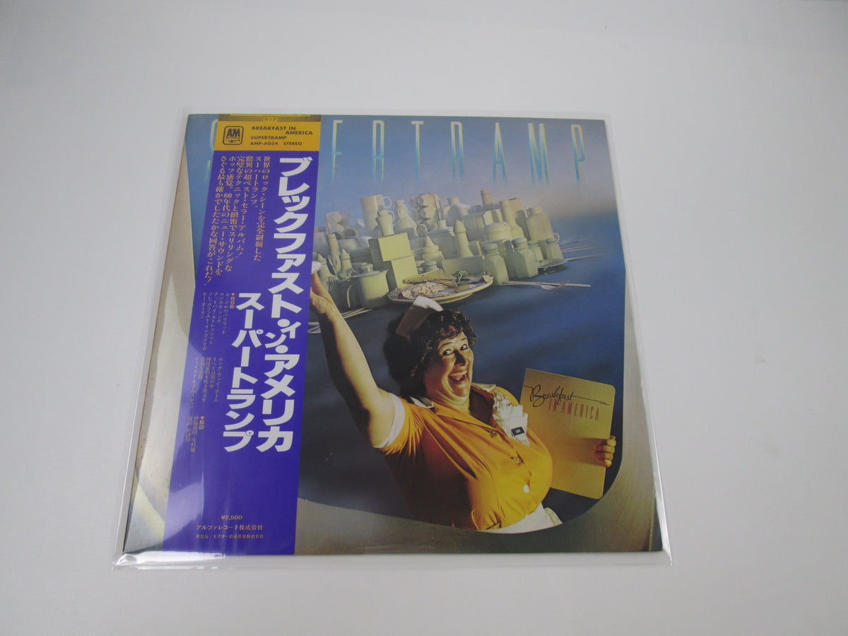 SUPERTRAMP BREAKFAST IN AMERICA A&M AMP-6034 with OBI Japan LP Vinyl A