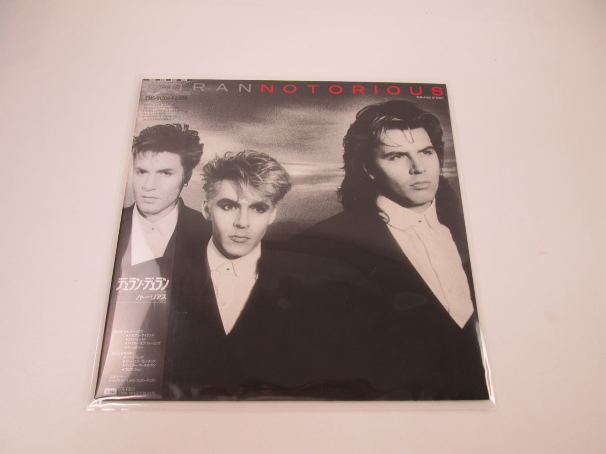 Duran Duran Notorious EMI EMS-91202 with OBI Poster Japan LP Vinyl