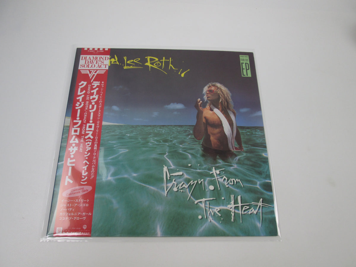 DAVID LEE ROTH CRAZY FROM THE HEAT WARNER P-6205 with OBI Japan LP Vinyl