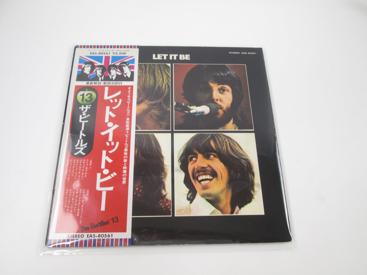 BEATLES LET IT BE APPLE EAS-80561 with OBI Japan LP Vinyl