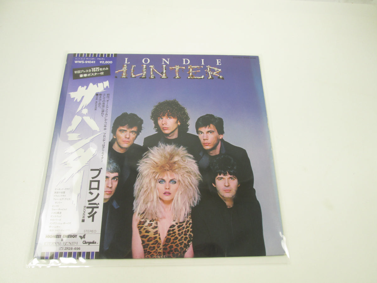 BLONDIE HUNTER CHRYSALIS WWS-91041 with OBI Poster Japan LP Vinyl