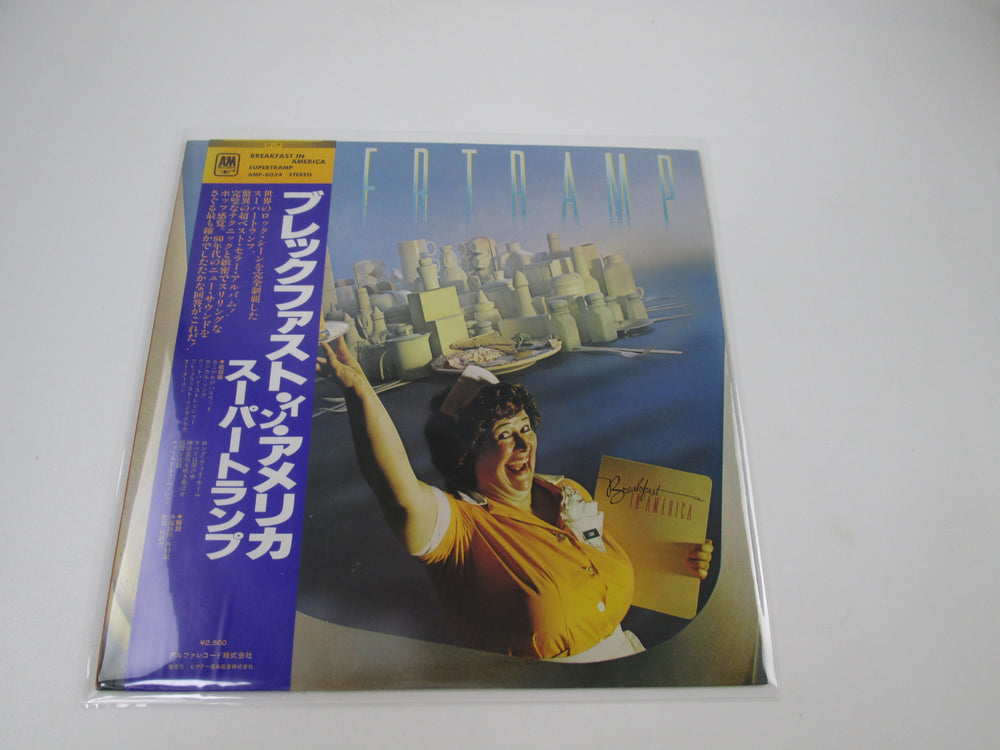 SUPERTRAMP BREAKFAST IN AMERICA A&M AMP-6034 with OBI Japan LP Vinyl A