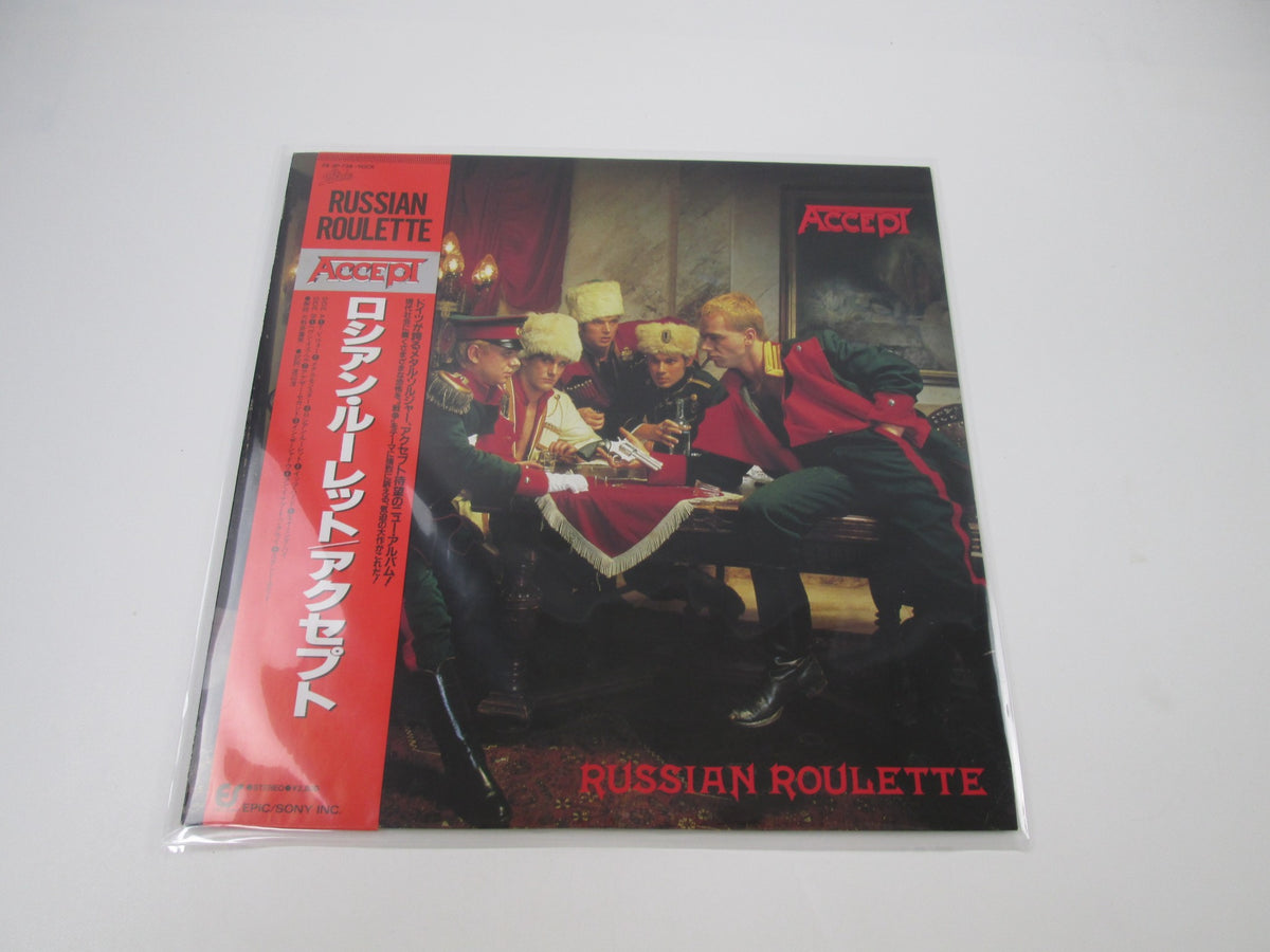 Accept ‎Russian Roulette 28 3P-738 with OBI Japan LP Vinyl