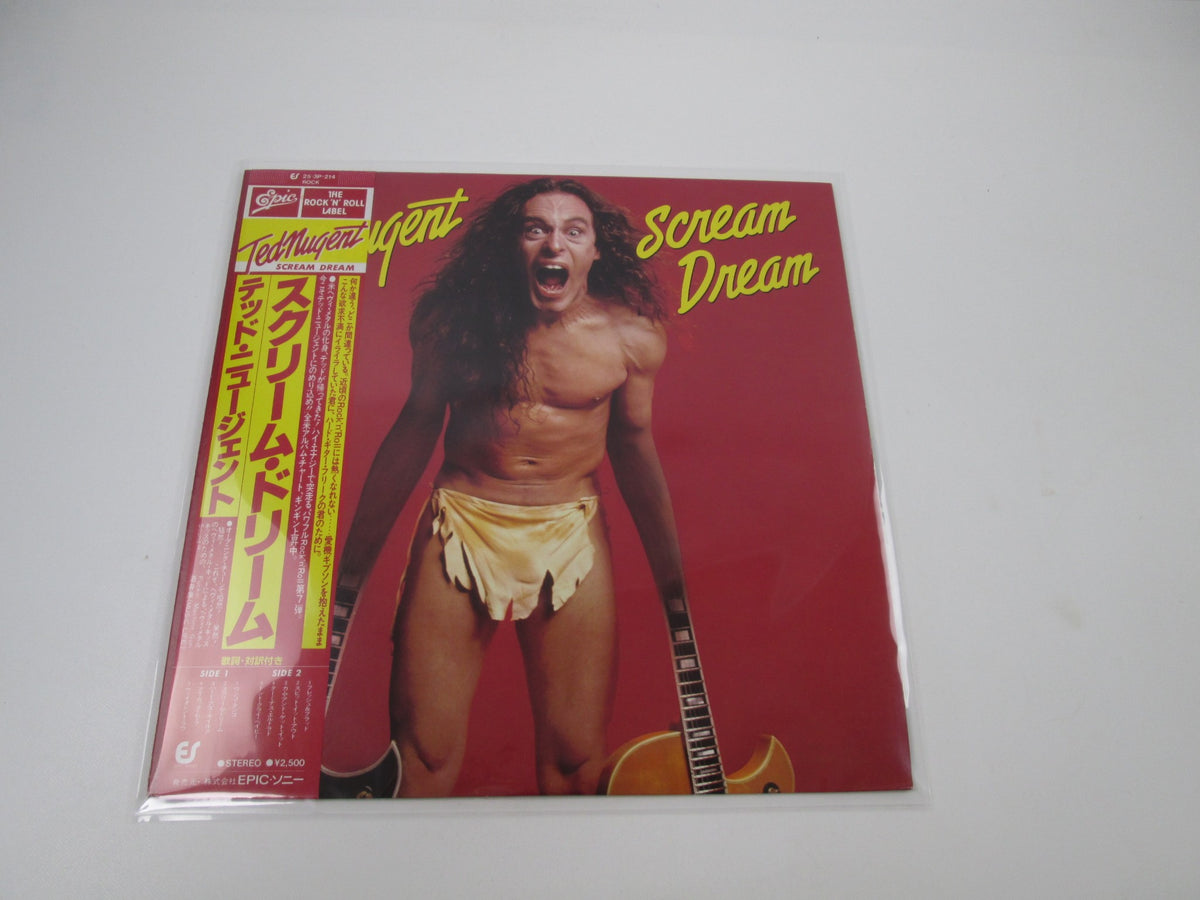 Ted Nugent Scream Dream Epic 25 3P-214 with OBI Japan LP Vinyl