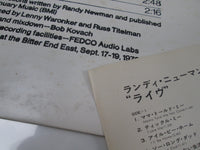 Load image into Gallery viewer, Randy Newman Live Reprise Records P-8156R with OBI Japan LP Vinyl
