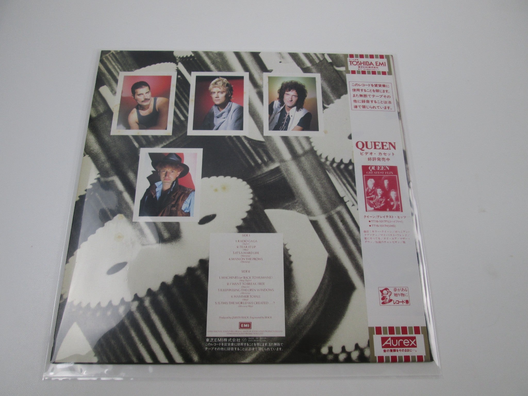 Queen The Works EMI EMS-91076 with OBI Poster Japan LP Vinyl