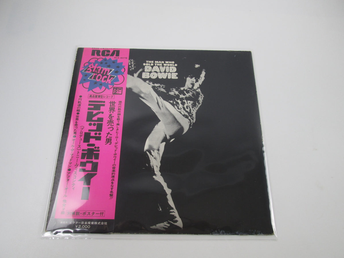David Bowie The Man Who Sold The World RCA-6078 with OBI Poster Japan LP Vinyl