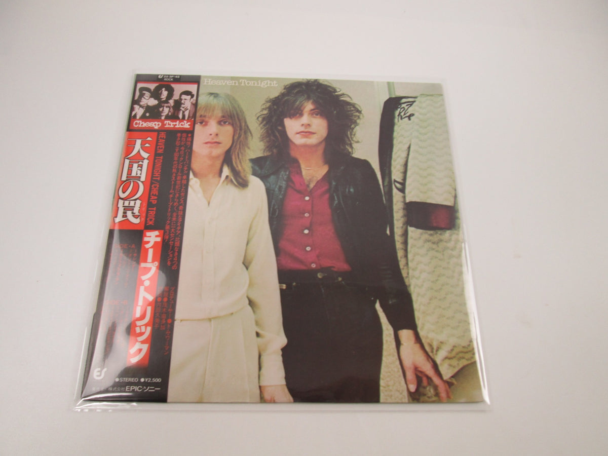 CHEAP TRICK HEAVEN TONIGHT EPIC 25 3P-45 with OBI Japan LP Vinyl