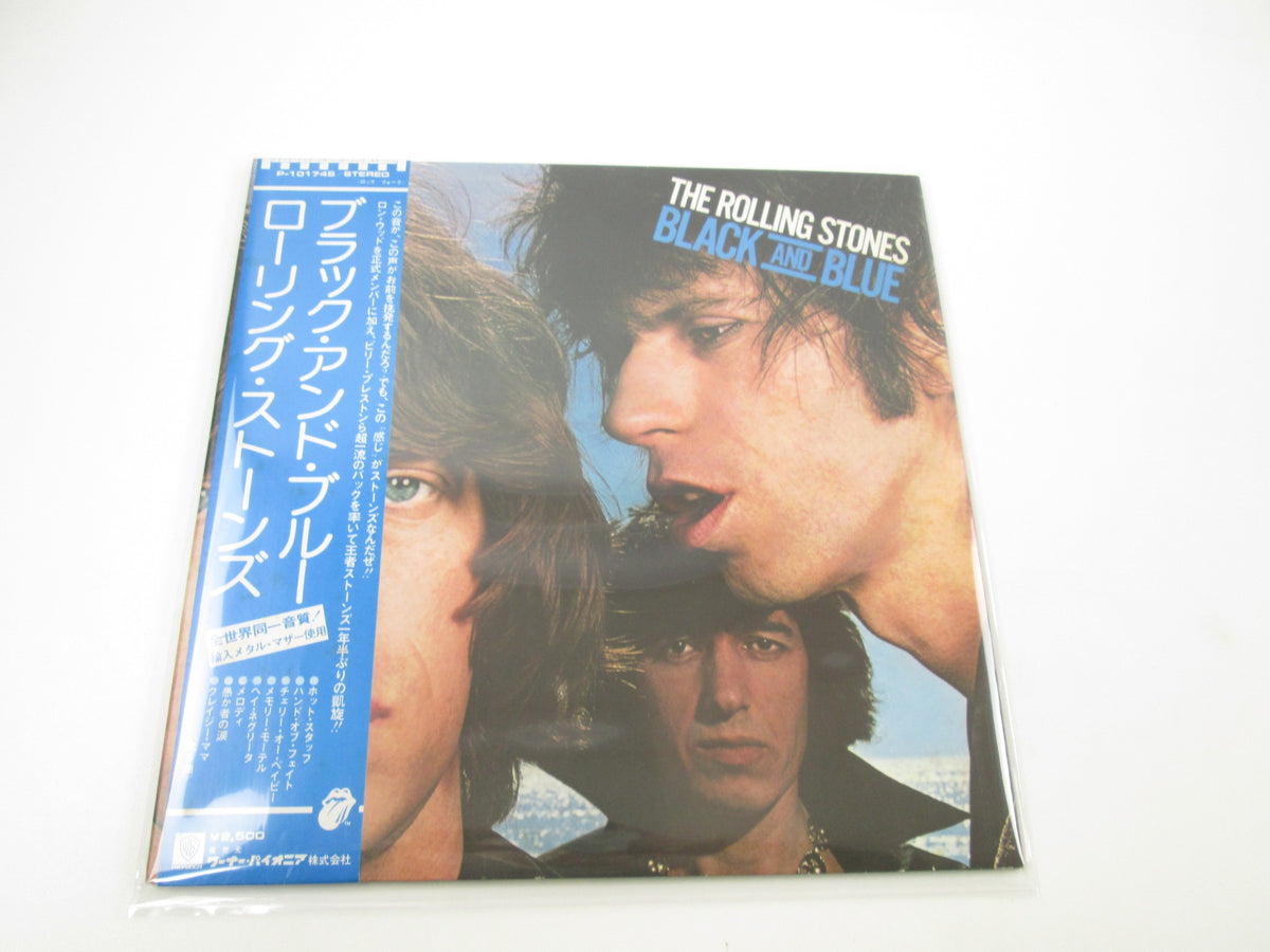 ROLLING STONES BLACK & BLUE WARNER P-10174 with OBI Japan LP Vinyl