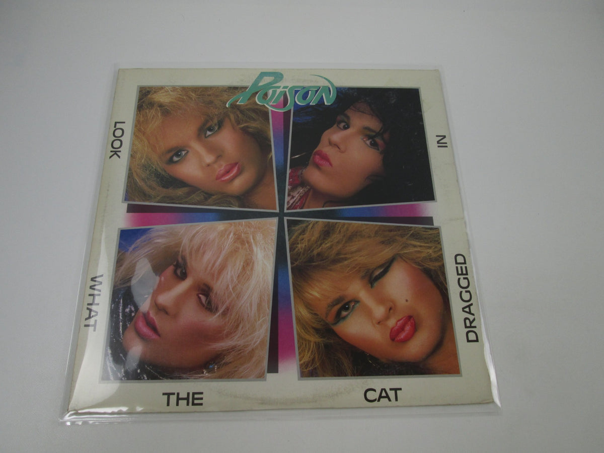 POISON LOOK WHAT THE CAT DRAGGED IN 28AP 3202 with Poster Japan LP Vinyl