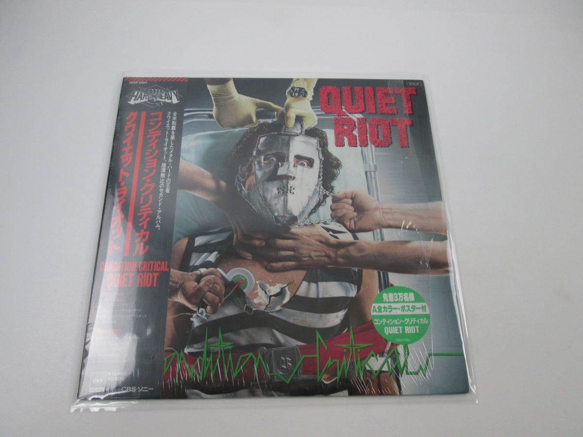 Quiet Riot Condition Critical 28AP 2901 with OBI Poster Japan LP Vinyl