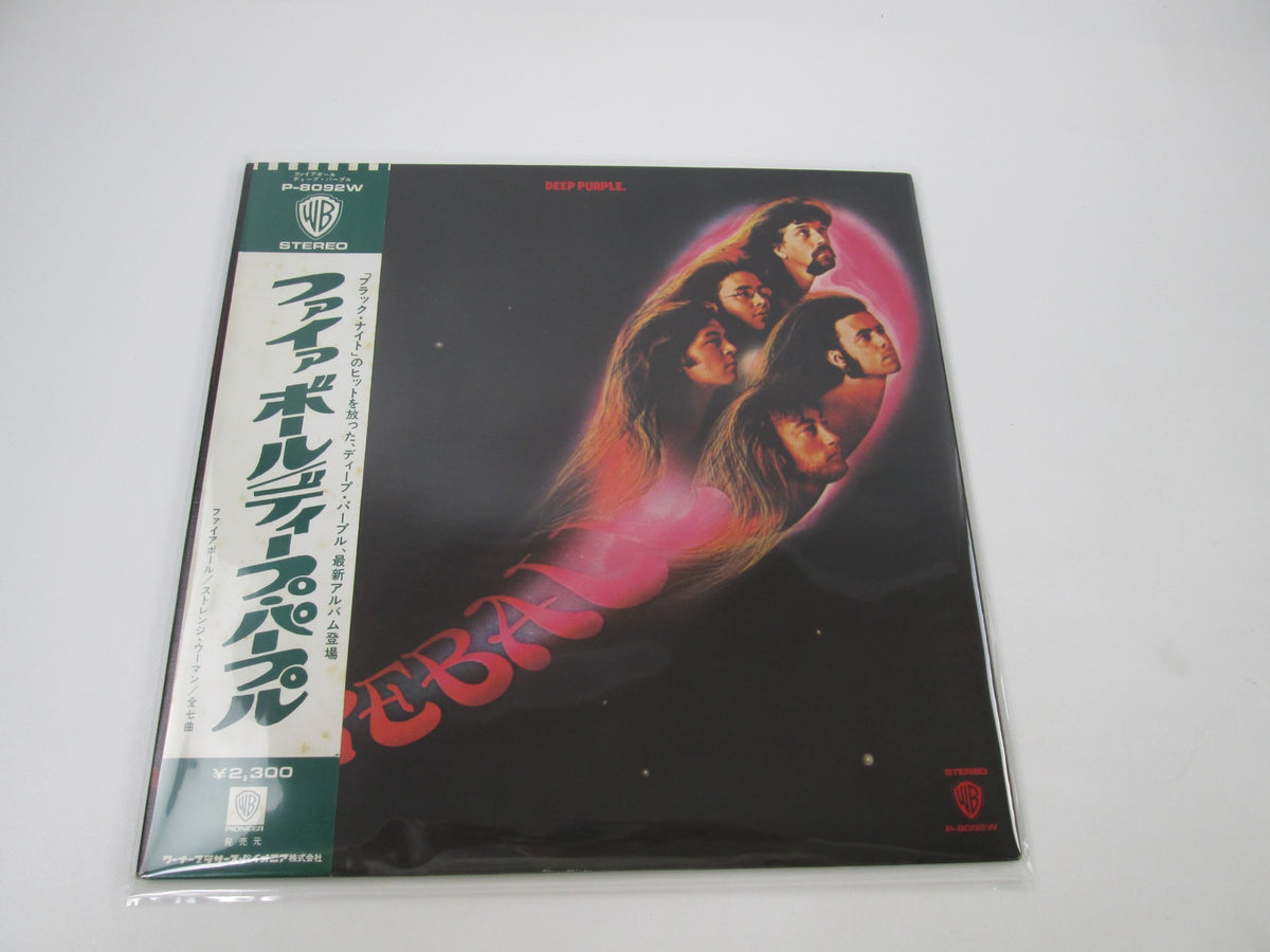 DEEP PURPLE FIREBALL WARNER P-8092W with OBI Japan LP Vinyl