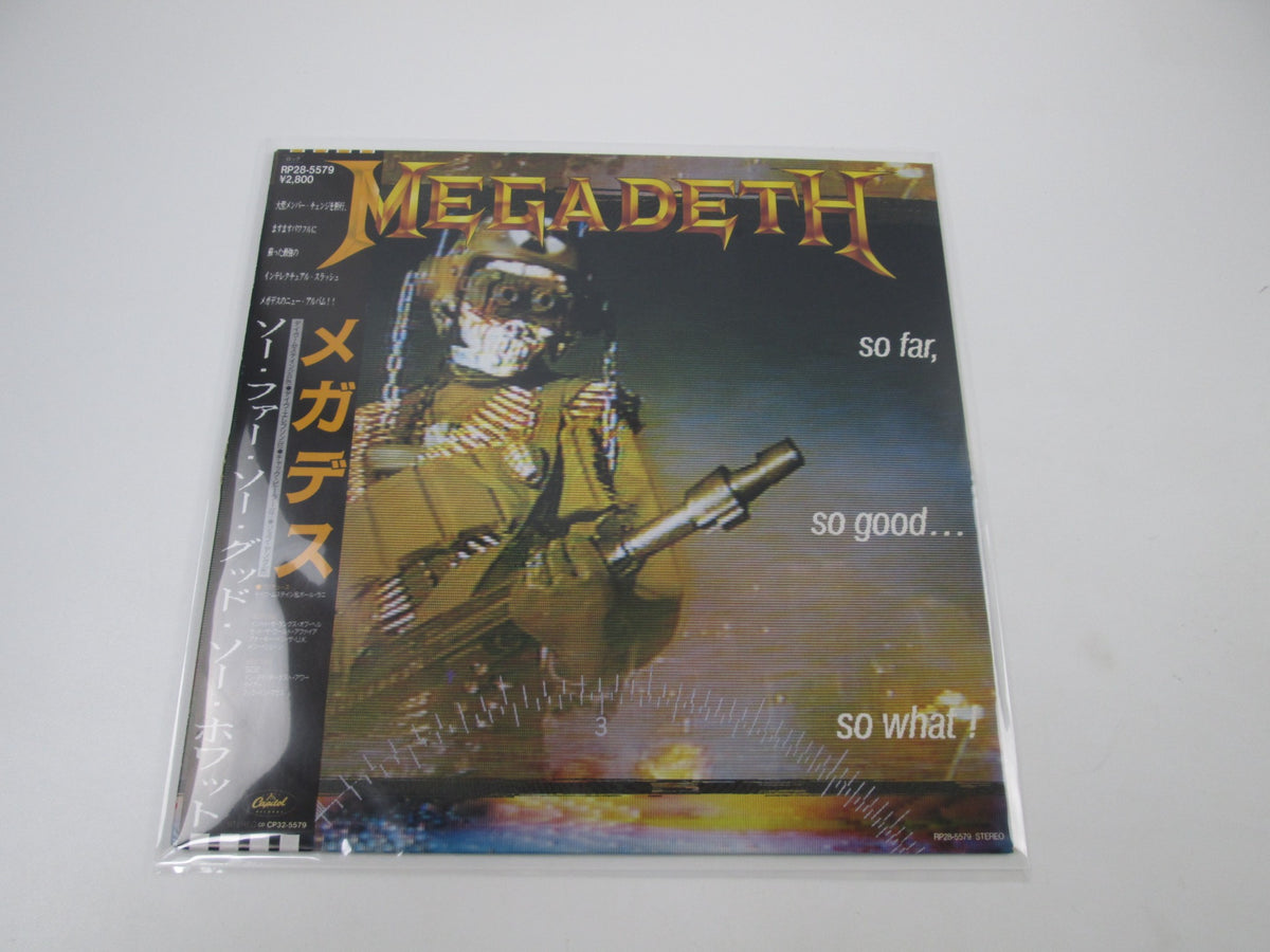 MEGADETH SO FAR, SO GOOD... SO WHAT! RP28-5579 with OBI Japan LP Vinyl