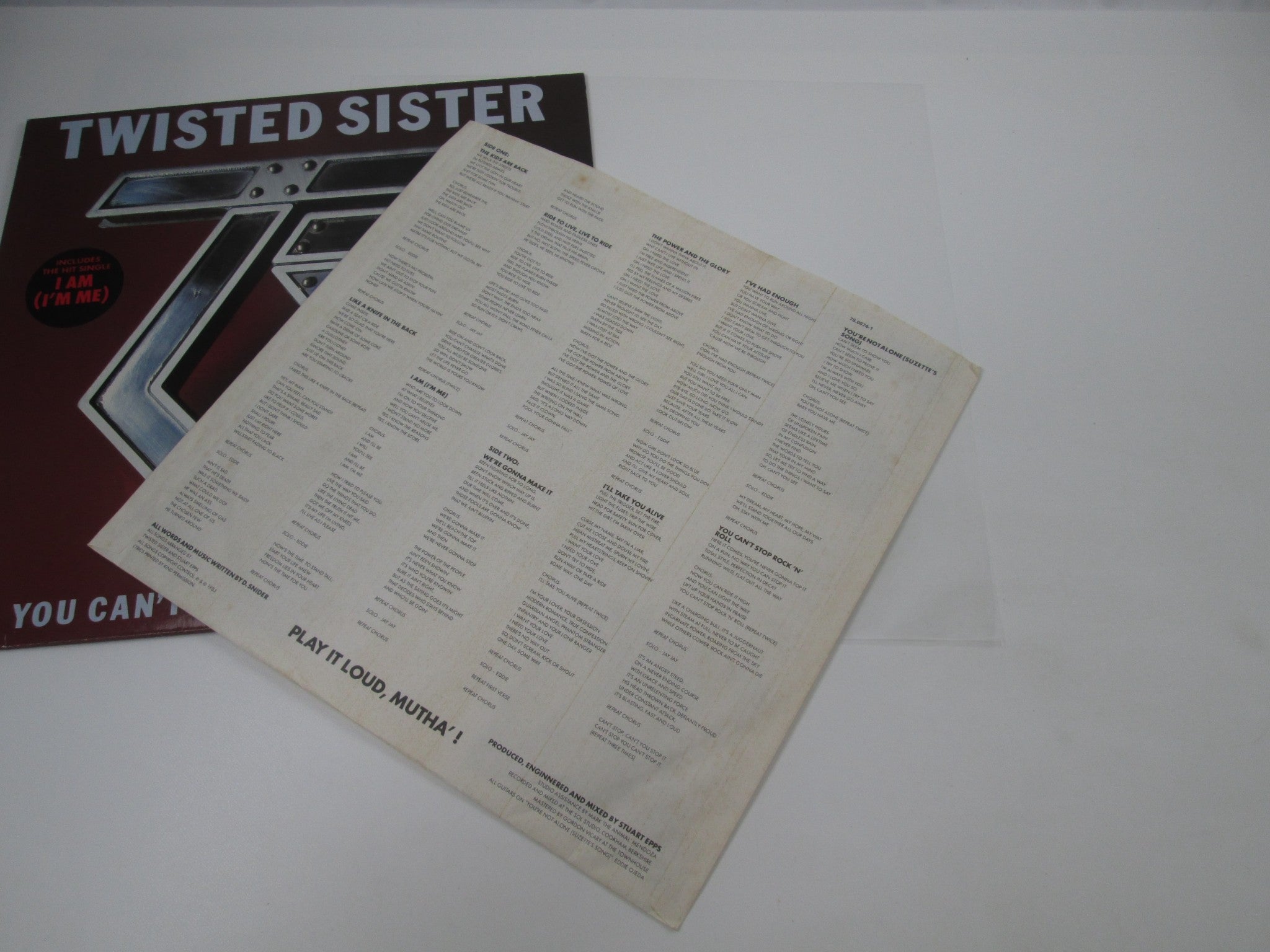 Twisted Sister You Can't Stop Rock N Roll 780074-1 LP Vinyl