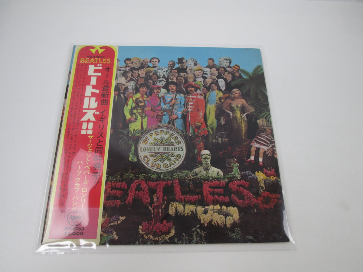 BEATLES SGT.PEPPER'S LONELY HEARTS CLUB BAND AP-8163 with OBI Japan LP Red Vinyl