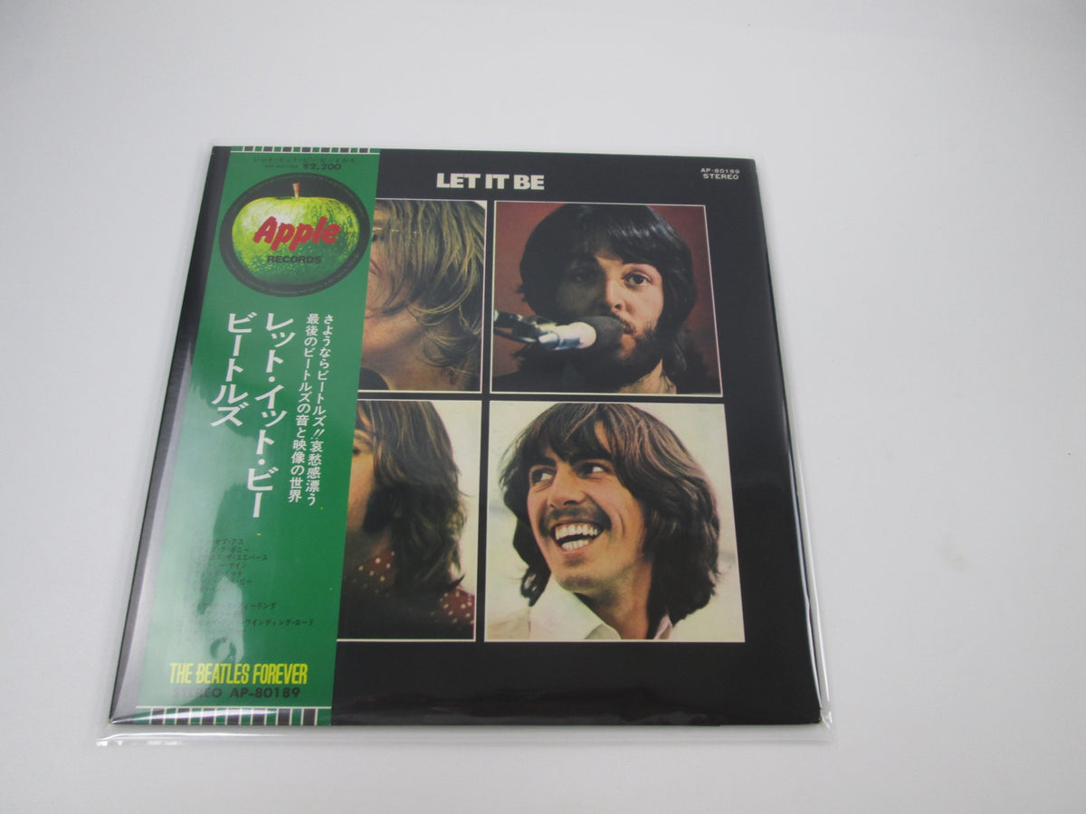 BEATLES LET IT BE APPLE AP-80189 with OBI Japan LP Vinyl