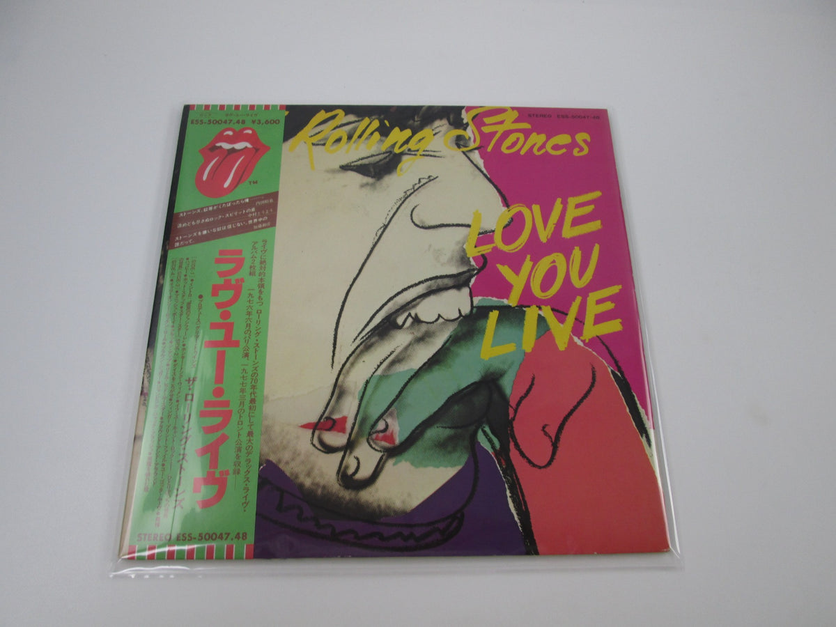 ROLLING STONES LOVE YOU LIVE ROLLING STONES ESS-50047,8 with OBI Japan LP Vinyl