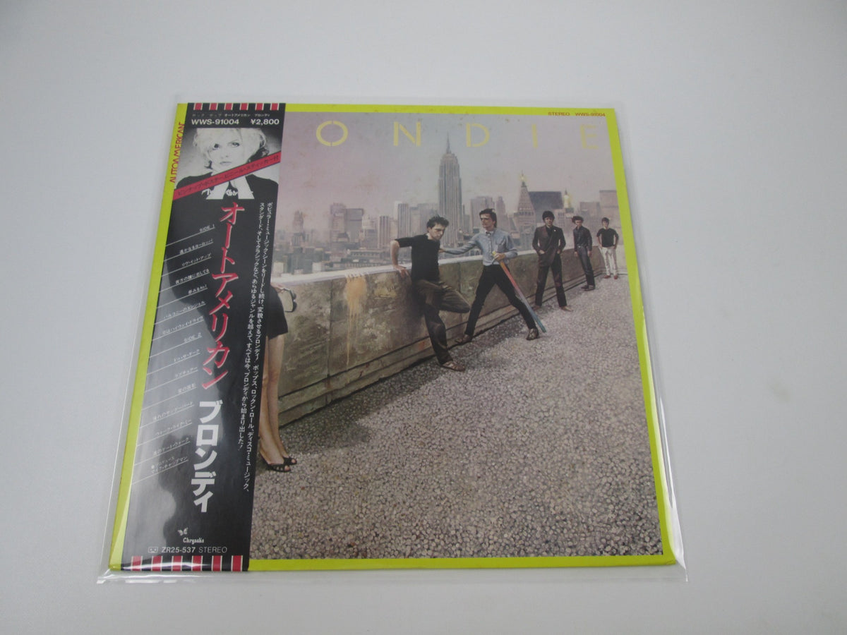 BLONDIE AUTOAMERICAN CHRYSALIS WWS-91004 with OBI Poster Japan LP Vinyl