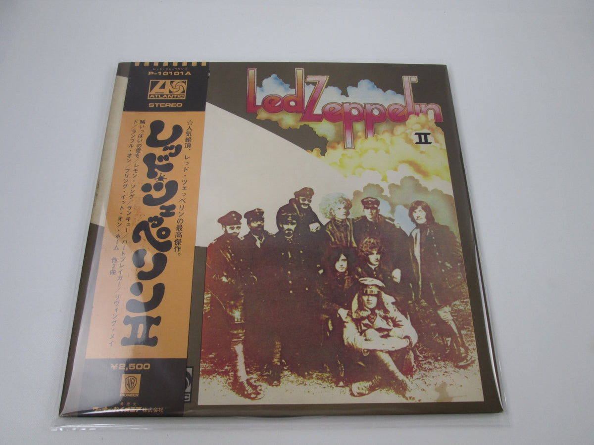 LED ZEPPELIN 2 II ATLANTIC P-10101A with OBI Poster Japan LP Vinyl