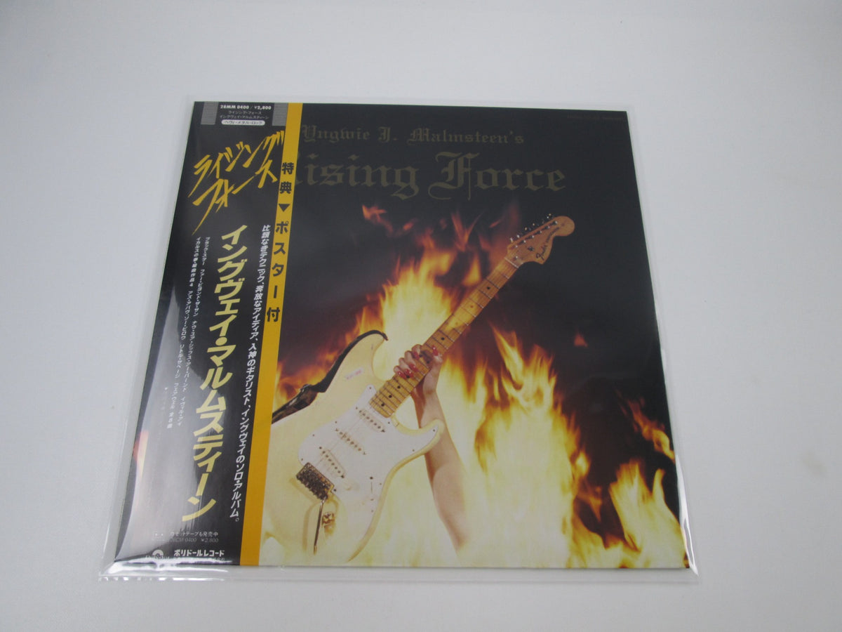 YNGWIE MALMSTEEN RISING FORCE 28MM 0400 with OBI Poster Japan LP Vinyl