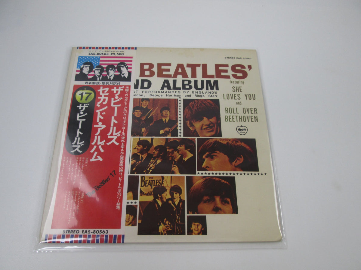 BEATLES SECOND ALBUM APPLE EAS-80563 with OBI Japan LP Vinyl