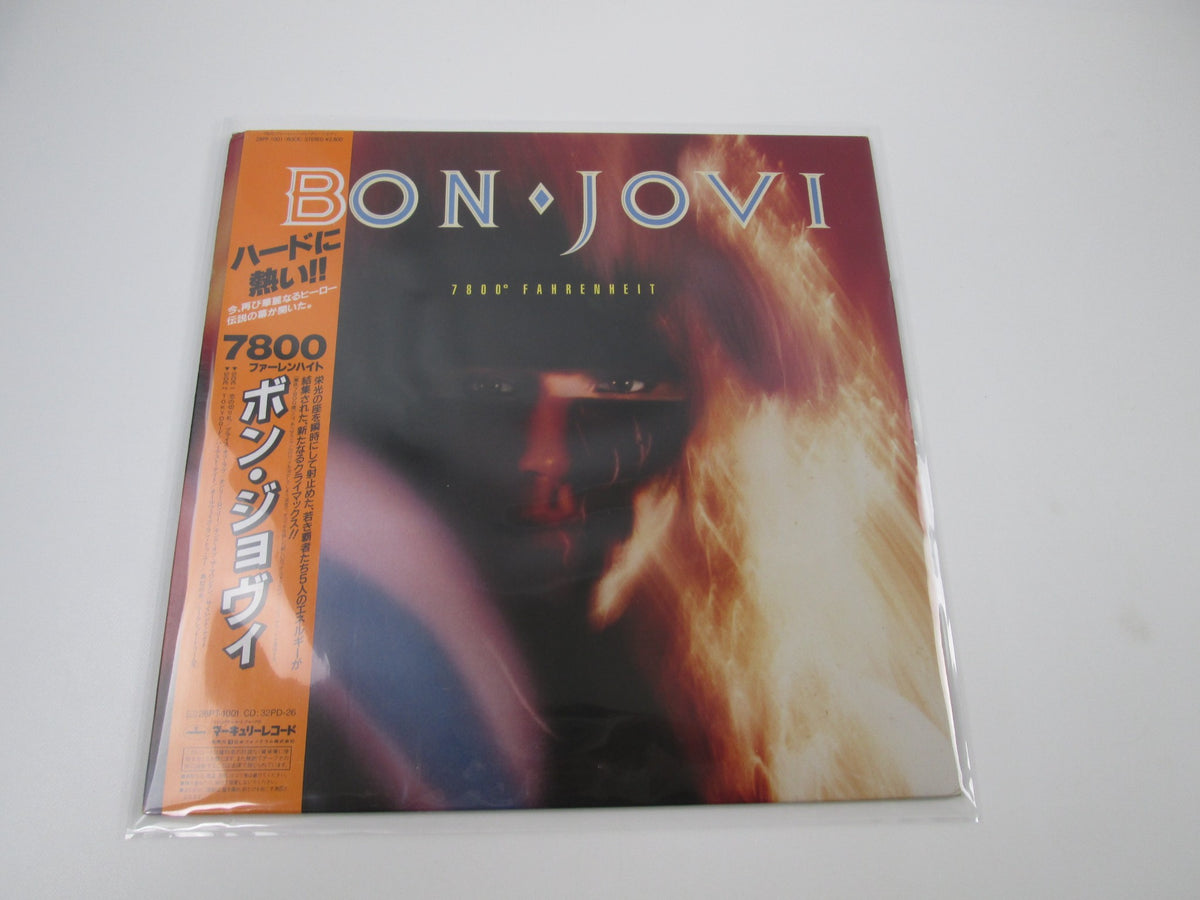 BON JOVI 7800 FAHRENHEIT MERCURY 28PP-1001 with OBI Japan LP Vinyl