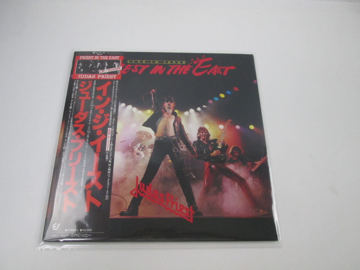 JUDAS PRIEST PRIEST IN THE EAST EPIC 25 3P-145,6 with OBI Japan LP Vinyl