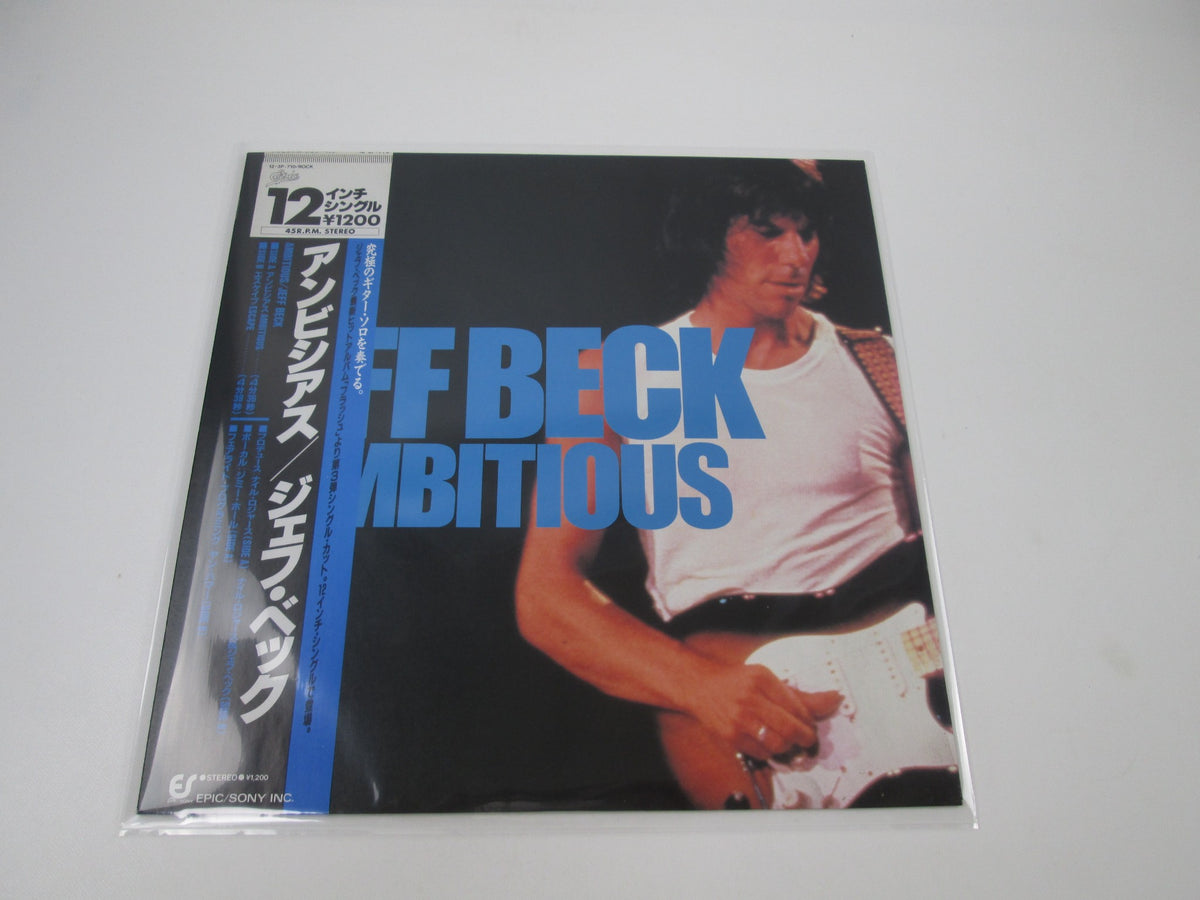 Jeff Beck Ambitious 12 3P-710 with OBI Japan LP Vinyl