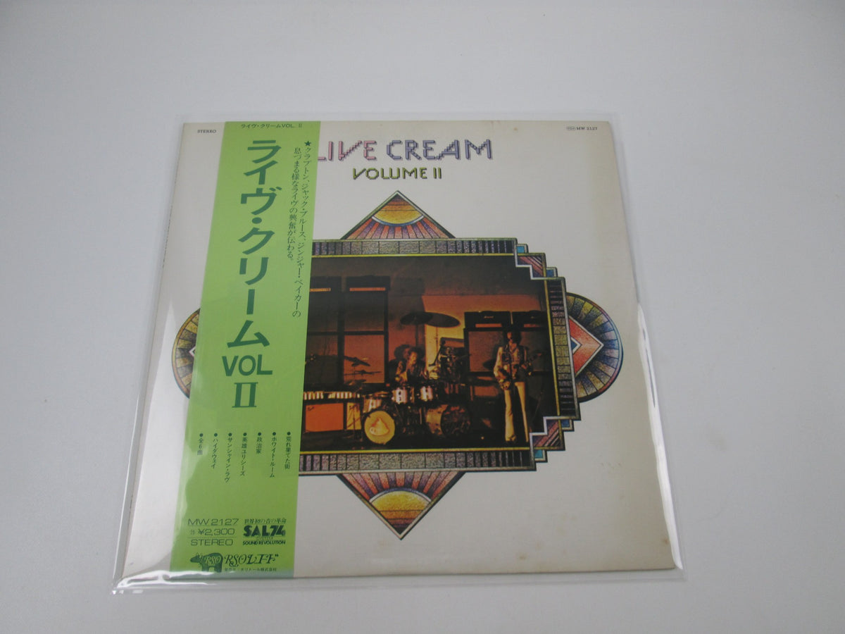 Cream Live Cream Volume II RSO MW 2127 with OBI Japan LP Vinyl