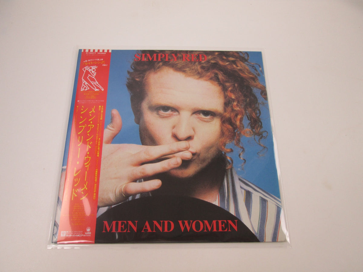 SIMPLY RED MEN AND WOMEN WEA/ELEKTRA P-13477 with OBI Japan LP Vinyl