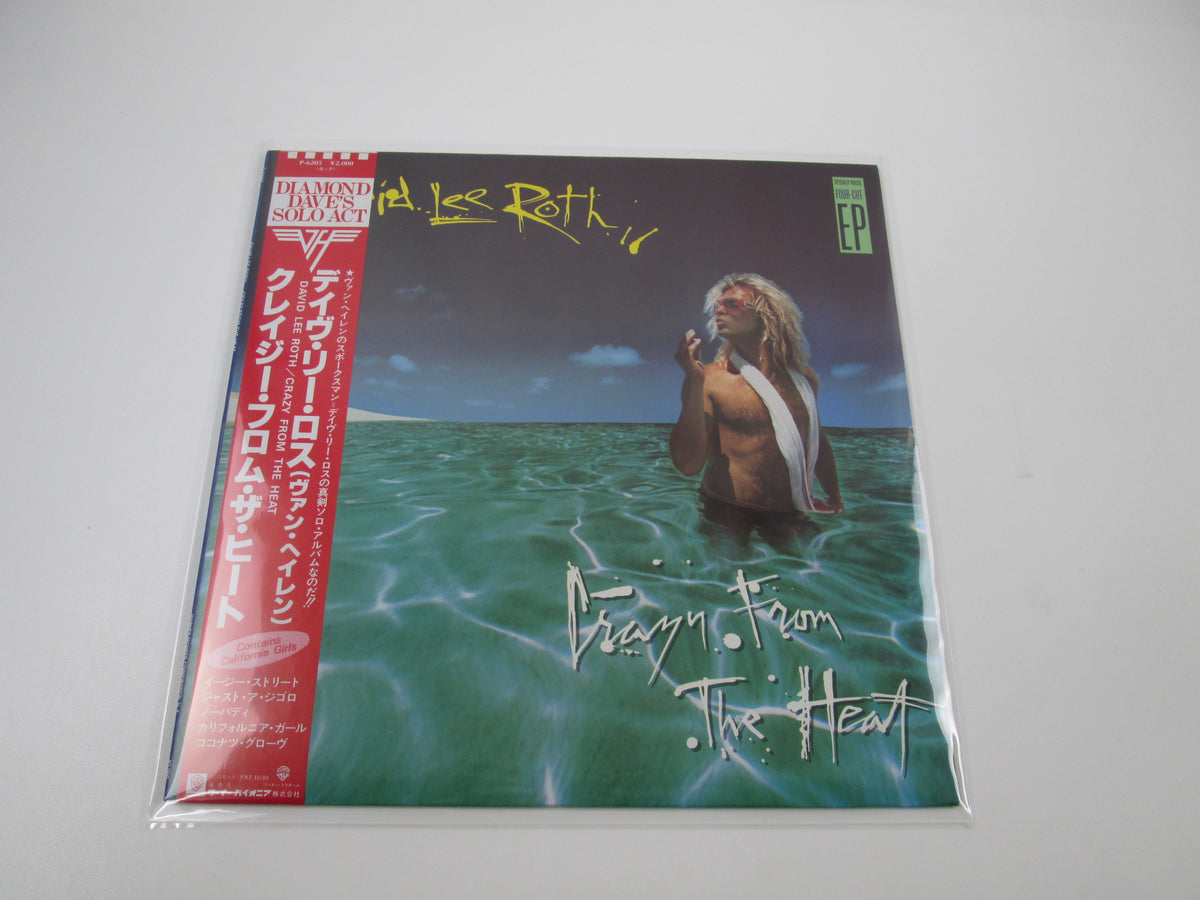 DAVID LEE ROTH CRAZY FROM THE HEAT WARNER P-6205 with OBI Japan LP Vinyl