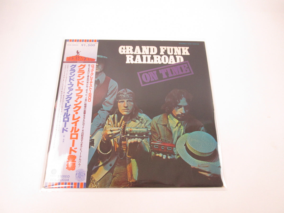 GRAND FUNK RAILROAD ON TIME CAPITOL ECS-40034 with OBI Japan LP Vinyl