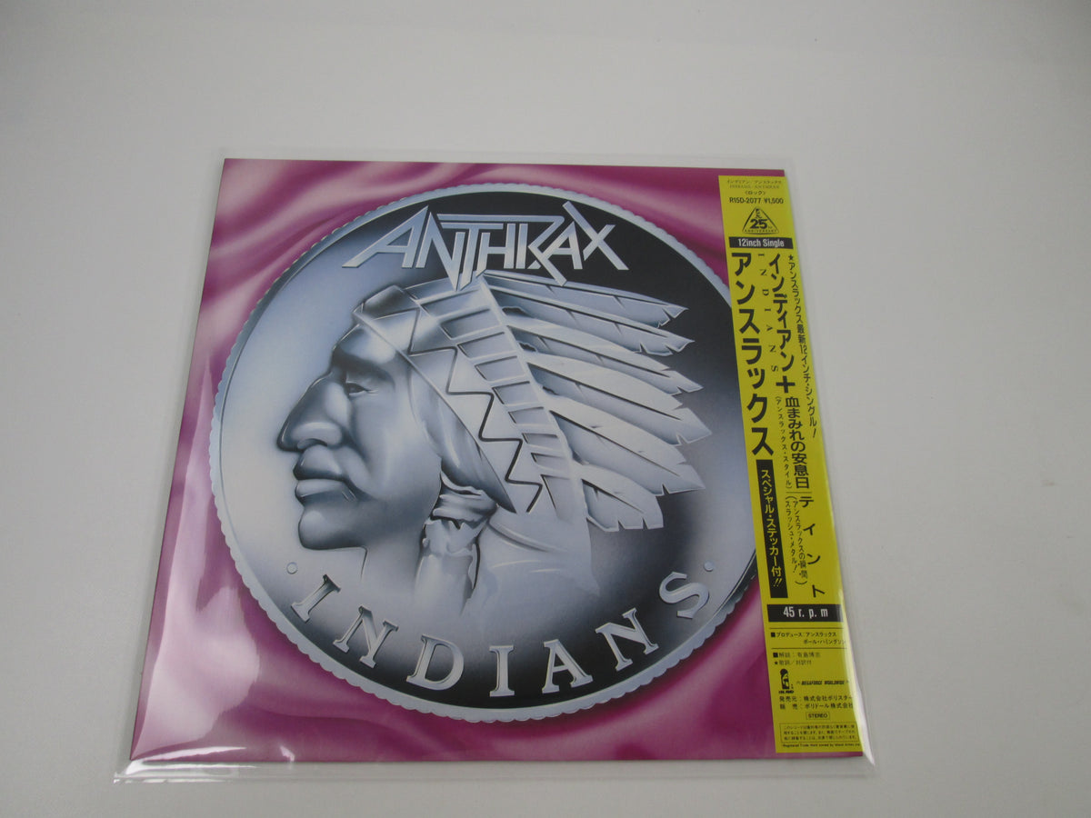 Anthrax Indians Polystar R15D-2077 with OBI Japan LP Vinyl