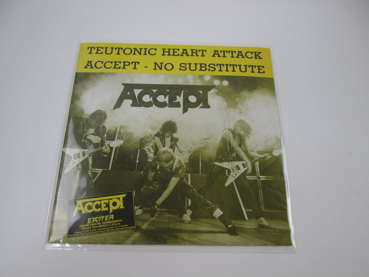Accept Teutonic Heart Attack Accept-No Substitute LP Vinyl