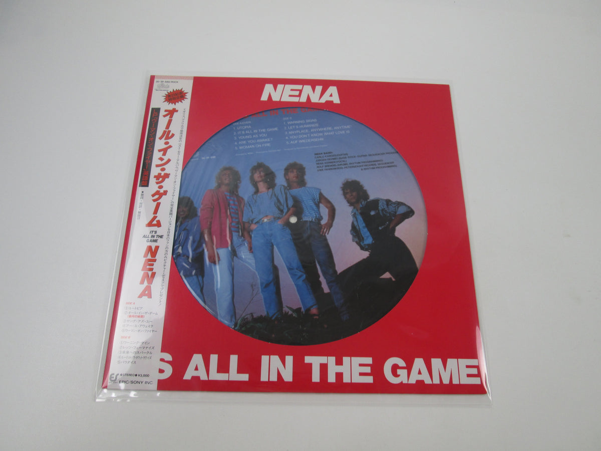 NENA ITS ALL IN THE GAME EPIC 30 3P-686 Picture with OBI Japan LP Vinyl