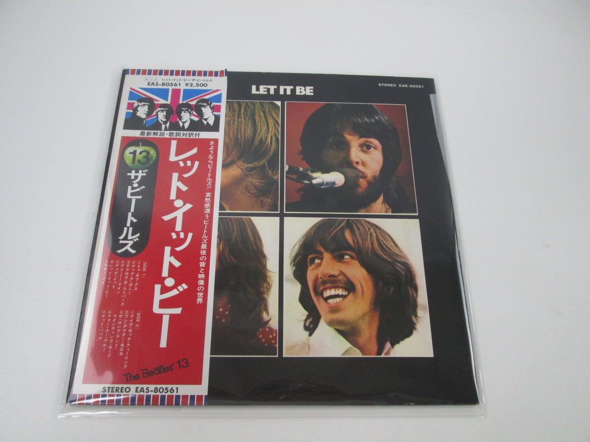BEATLES LET IT BE APPLE EAS-80561 with OBI Japan LP Vinyl