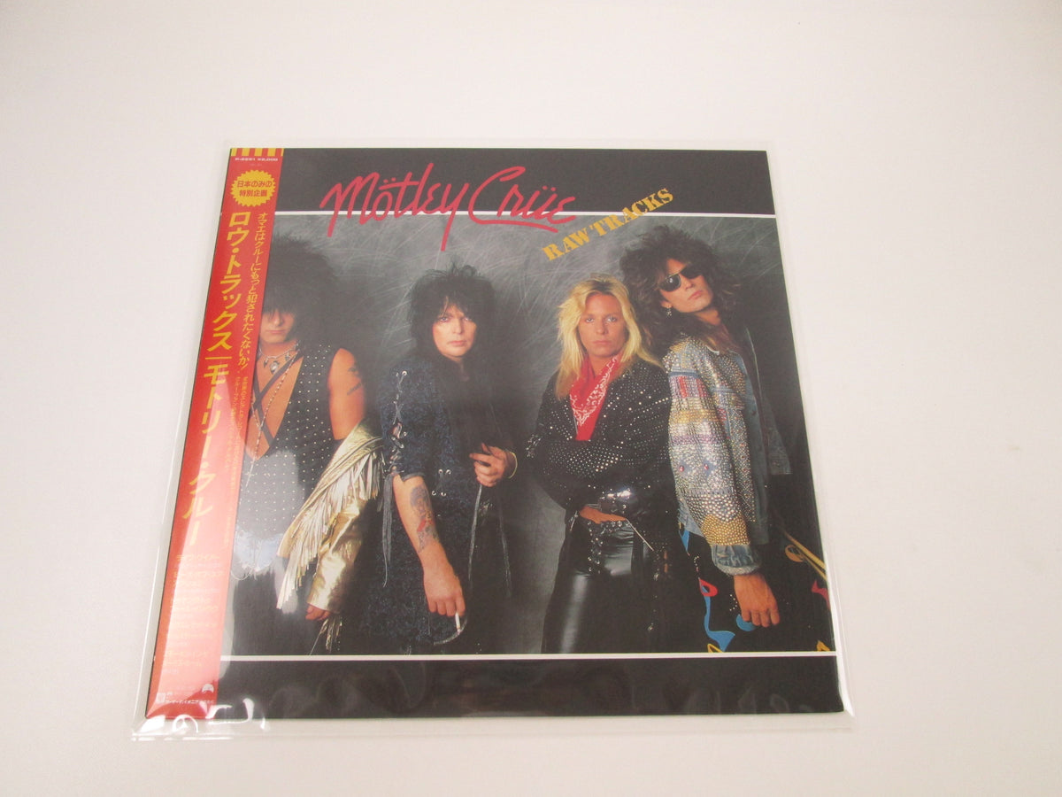 Mötley Crüe ‎Raw Tracks P-6261 with OBI Japan LP Vinyl