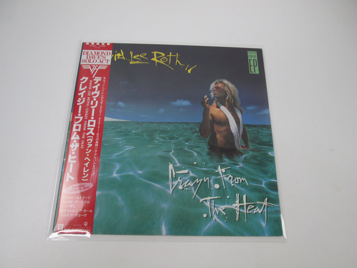 DAVID LEE ROTH CRAZY FROM THE HEAT WARNER P-6205 with OBI Japan LP Vinyl
