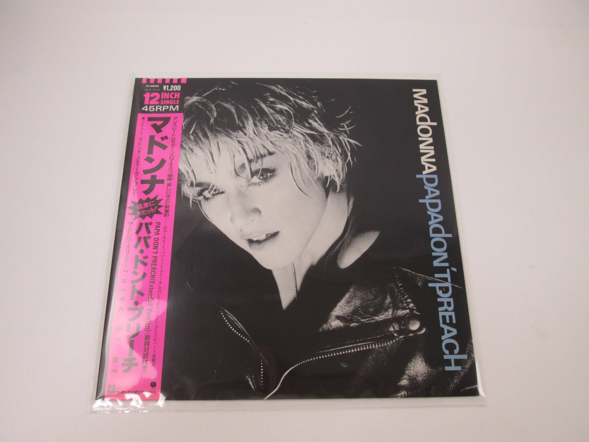 MADONNA PAPA DON'T PREACH P-3603 with OBI Japan LP Vinyl