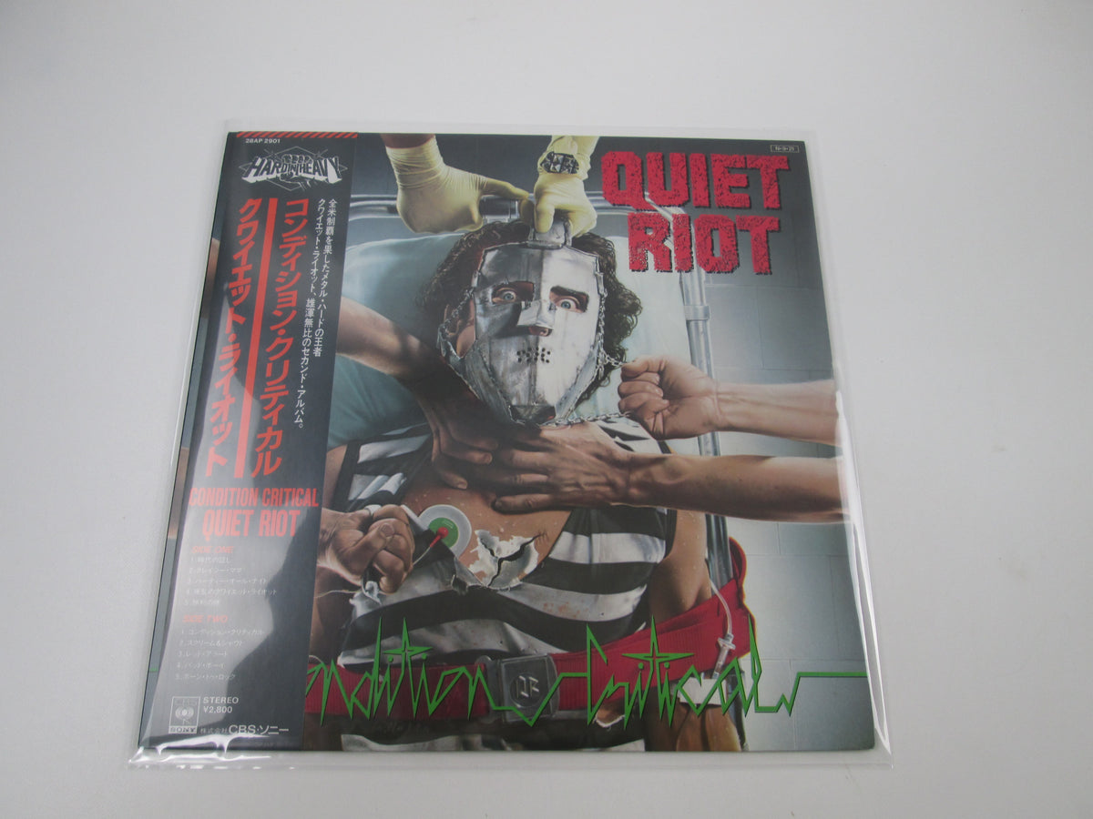 Quiet Riot Condition Critical 28AP 2901 with OBI Poster Japan LP Vinyl