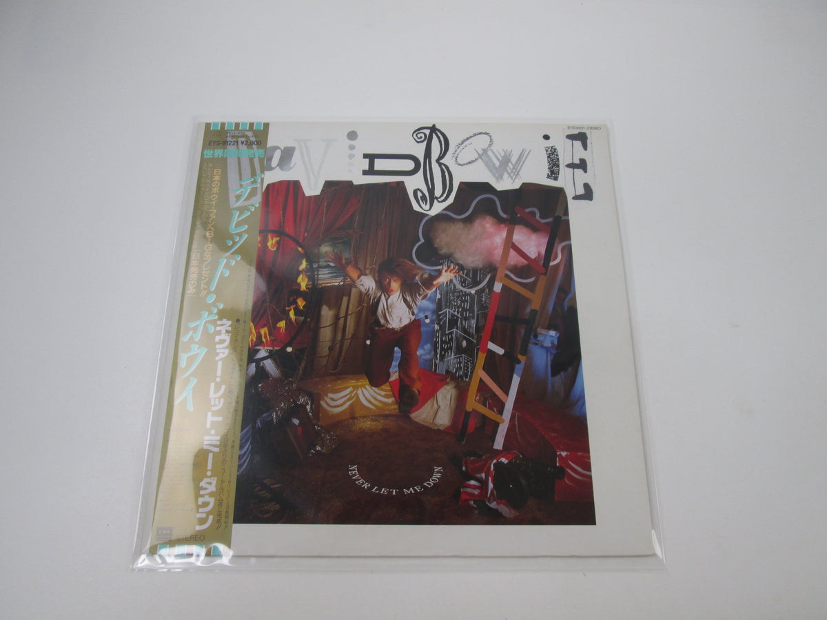 DAVID BOWIE NEVER LET ME DOWN EYS-91221 with OBI Poster Japan LP Vinyl