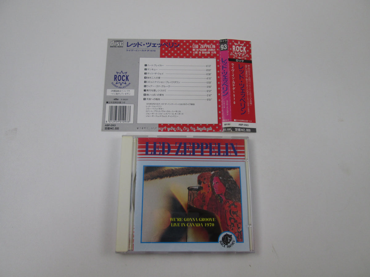 Led Zeppelin We're Gonna Groove Live In Canada 1970 Music CD Japan Ver with OBI