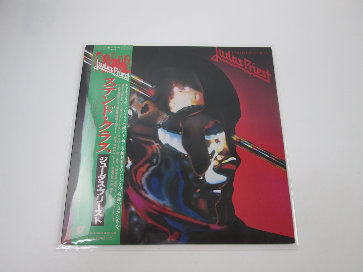 JUDAS PRIEST STAINED CLASS EPIC 25 3P-47 with OBI Japan LP Vinyl