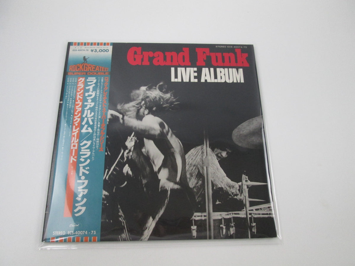 Grand Funk Live Album ECS-40074,5 with OBI Japan LP Vinyl