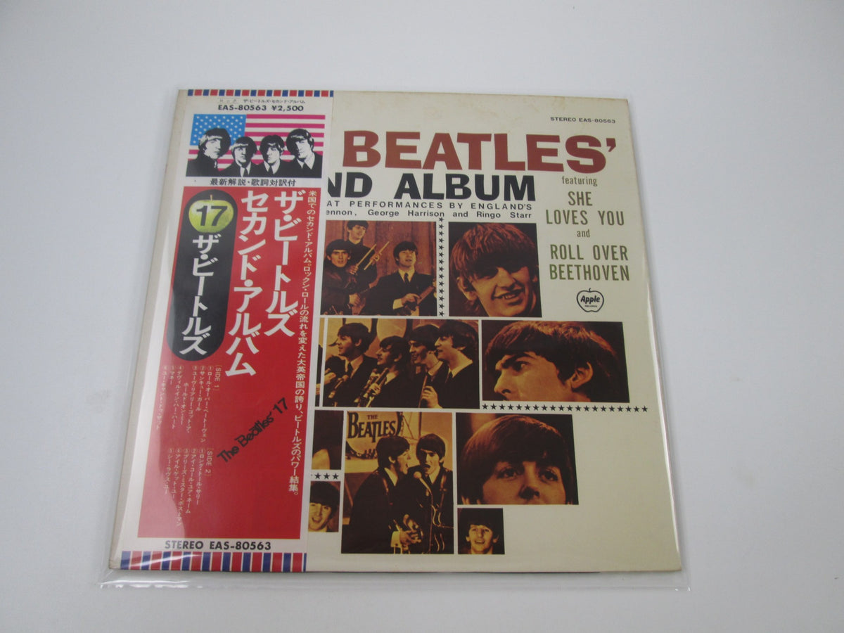 BEATLES SECOND ALBUM APPLE EAS-80563 with OBI Japan LP Vinyl