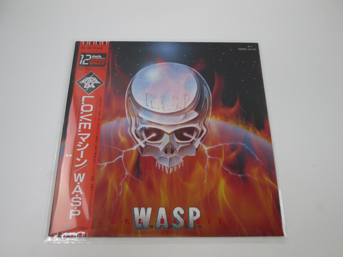 W.A.S.P. L.O.V.E. Machine Capitol S14-105 with OBI Japan LP Vinyl