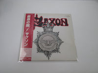 Load image into Gallery viewer, Saxon ‎Strong Arm Of The Law Promo P-10971G with OBI Japan LP Vinyl
